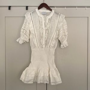 Sabo Skirt NWT White Onnika Mini Dress XS, 0, 2